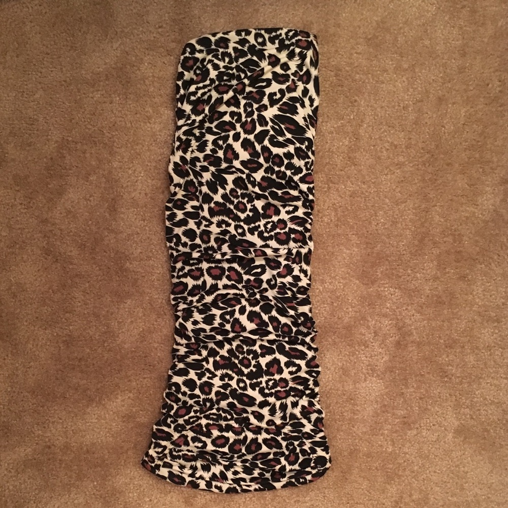🤎 Wet Seal Leopard Print Strapless Dress 🤎
